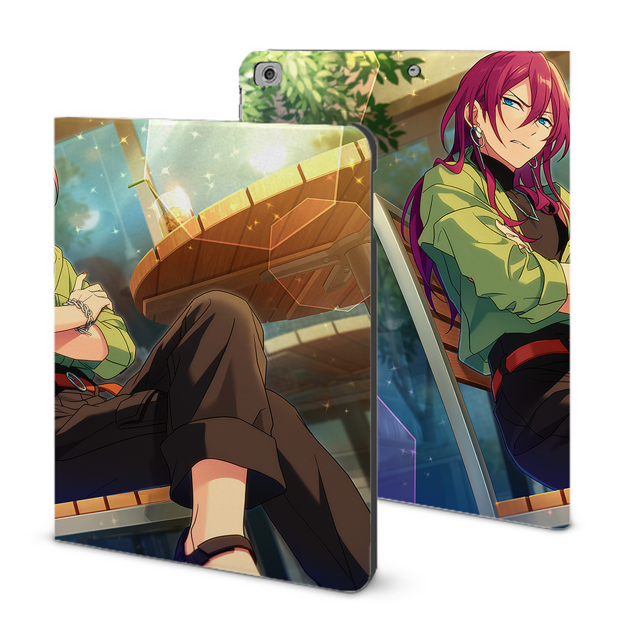 （画像用） あんさんぶるスターズ! Ensemble Stars IPad ケース ブック型 PUレザー TPU 耐衝撃 軽量 薄型 ペン収納なし 全面保護 IPad 各モデル対応